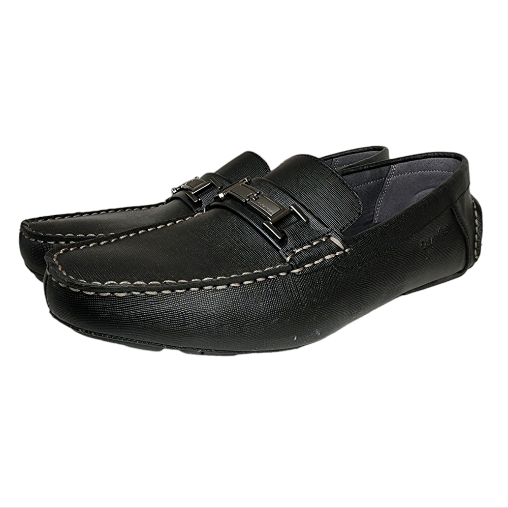 Calvin Klein Men's Black Slip On Shoes Magnus Driver Loafer - Picture 7 of 16